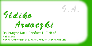 ildiko arnoczki business card